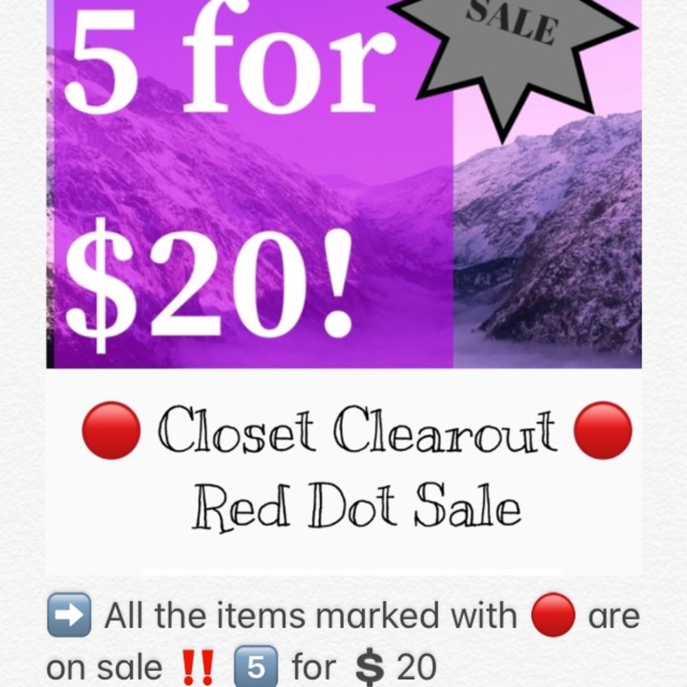 ➡️ the items marked with 🔴 are on sale5️⃣ for 20